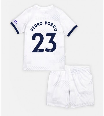 Tottenham Hotspur Pedro Porro #23 Hjemmebanesæt Børn 2023-24 Kort ærmer (+ korte bukser)